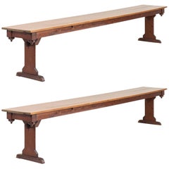 Pine Refectory Dining Tables, England, circa 1900