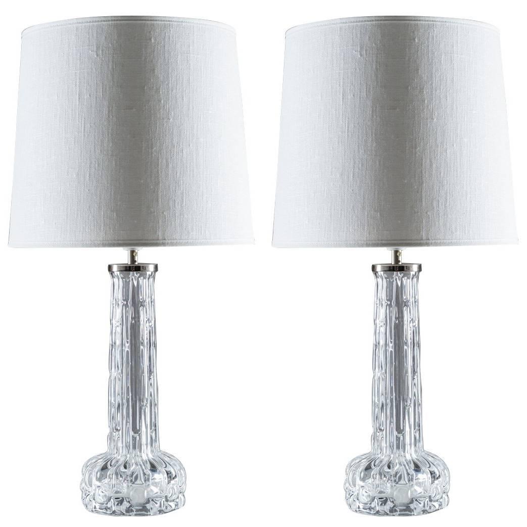 Swedish Midcentury Table Lamps by Carl Fagerlund for Orrefors
