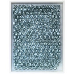 Peter Buchman Bubble Wrap in Blue with White Frame, 2016