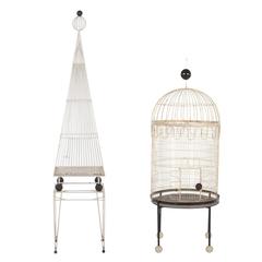 Two Large Birdcages By Frederick Weinberg