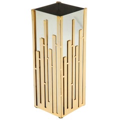 Used Umbrella Stand in Nickel and Brass 