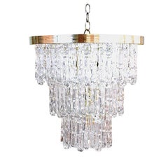 Vintage Tiered Lucite Icicle Chandelier