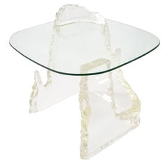 Lucite 'Iceberg' Side Table from Lion in Frost, 1970s, USA