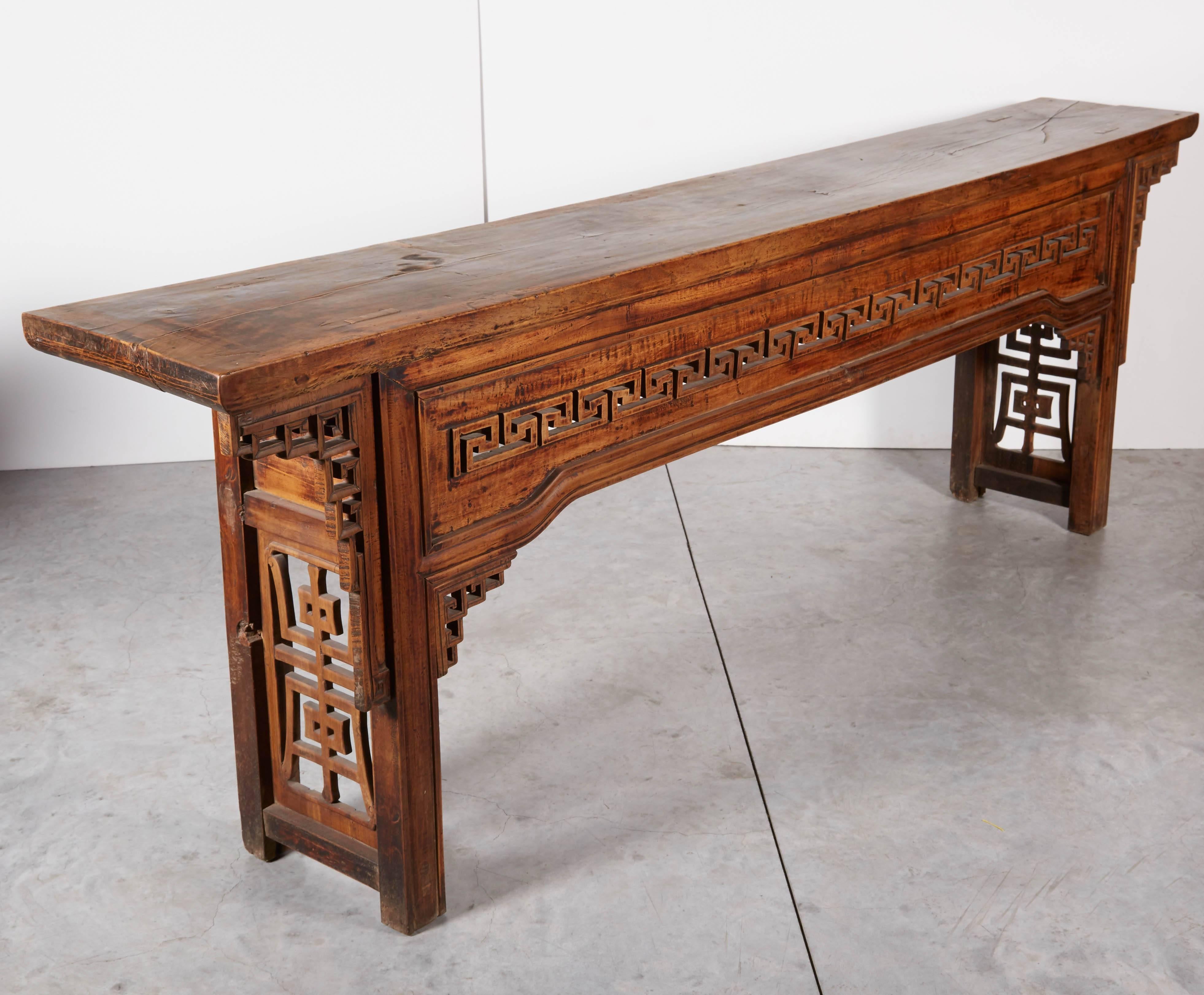 Fabulous 19th Century Walnut Altar Table With Great Patina For Sale 3