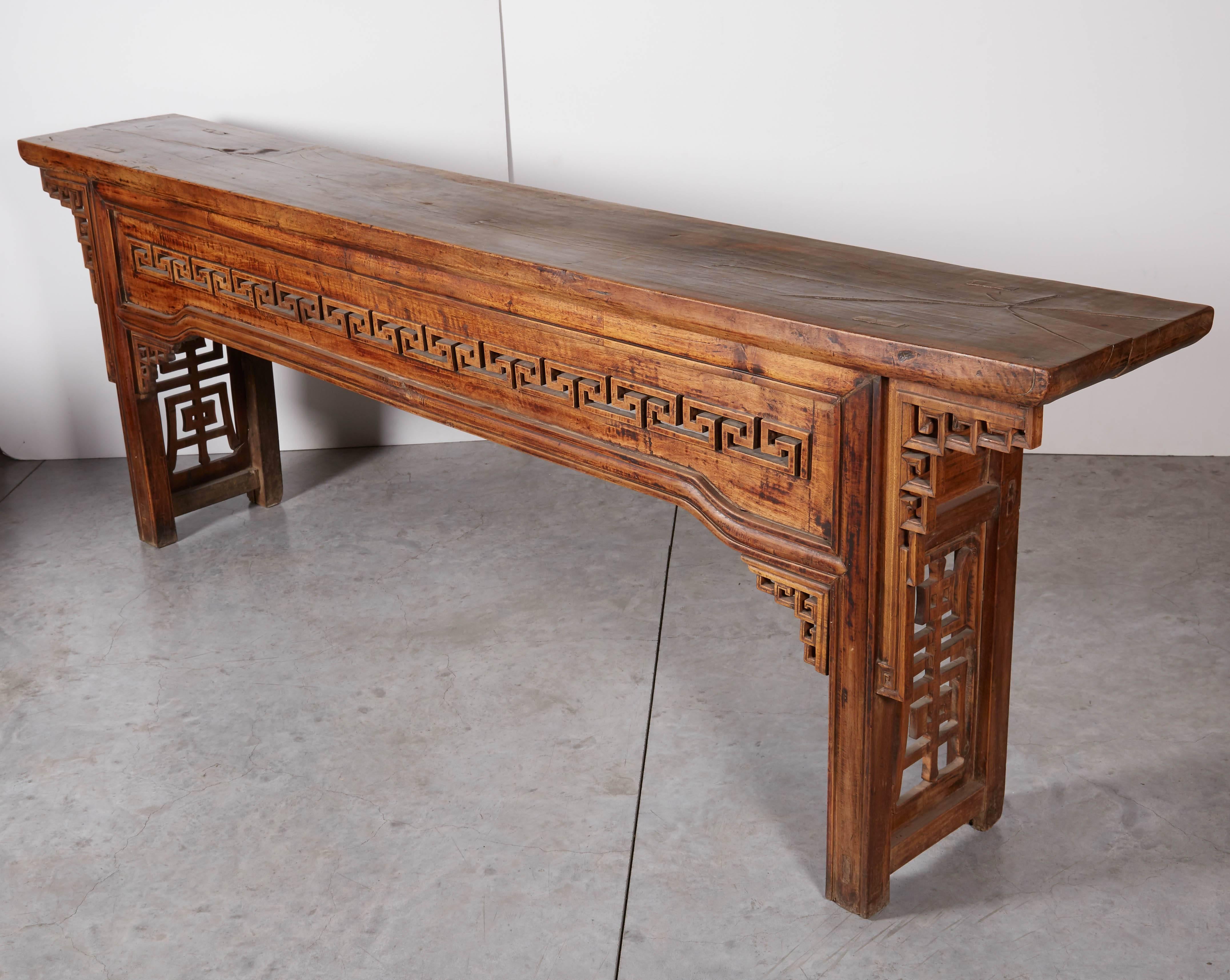 Fabulous 19th Century Walnut Altar Table With Great Patina For Sale 1