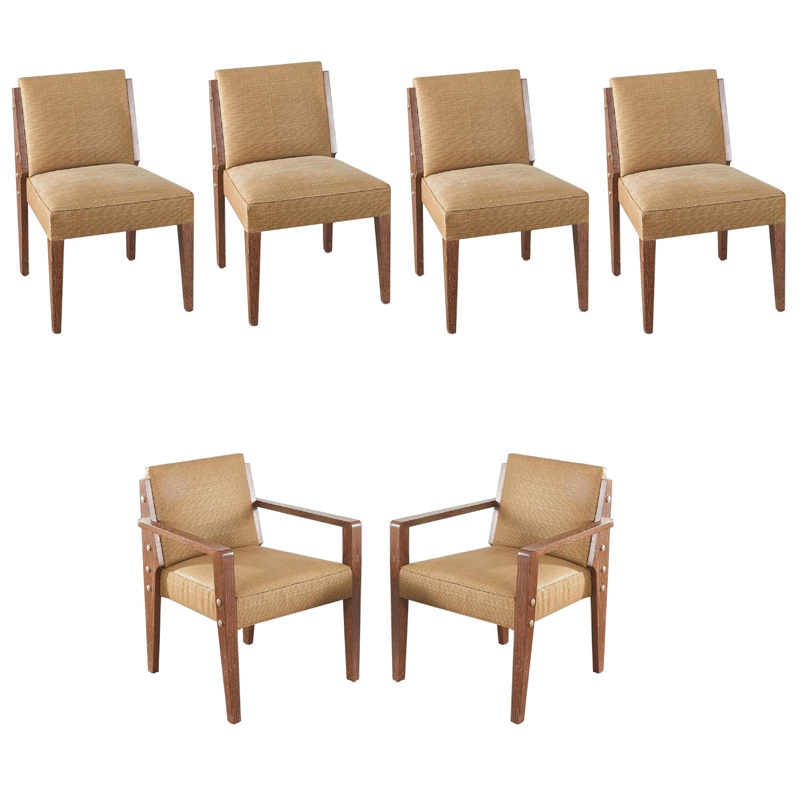 Set of Six Dupre Lafon Style Chairs by Mattaliano
