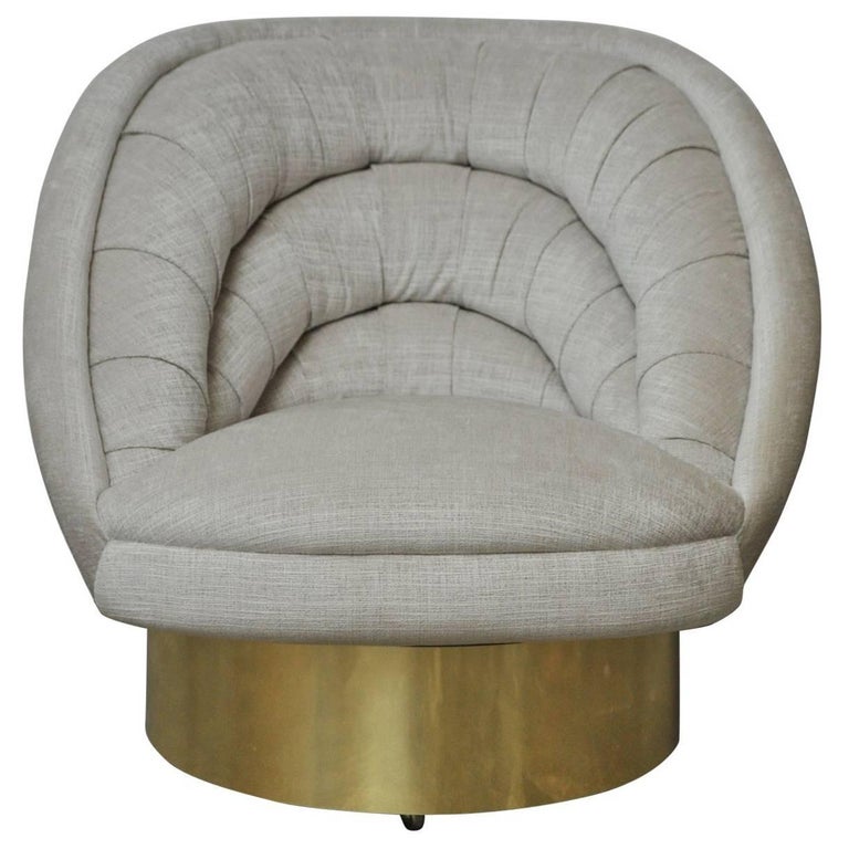 Mid-Century Modern Vladimir Kagan Curved Cloud Sofa with Chrome Base at ...
