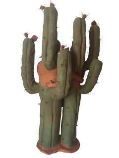 Frida Kahlo & Diego Rivera Clay Sculpture Mexican Folk Art