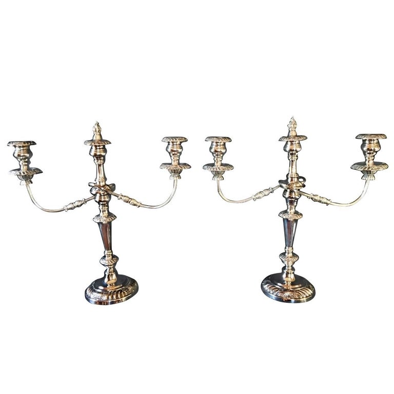 Candelabra, Sheffield Silver Plated, circa 1850 at 1stDibs