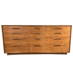 Vintage Henredon “Circa ’60 Collection” Twelve-Drawer Walnut Dresser