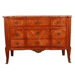 French Walnut and Gilt Commode