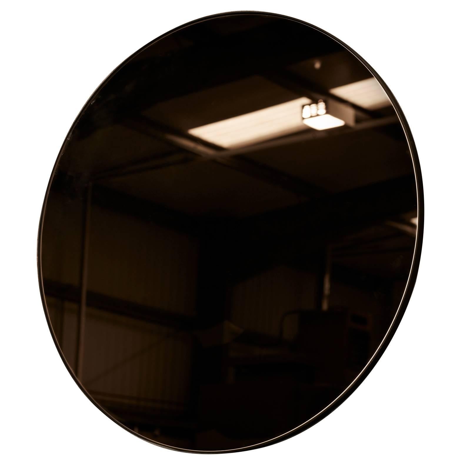Port Round Wall Mirror — Blackened Steel — Handmade in Britain — 800dia 