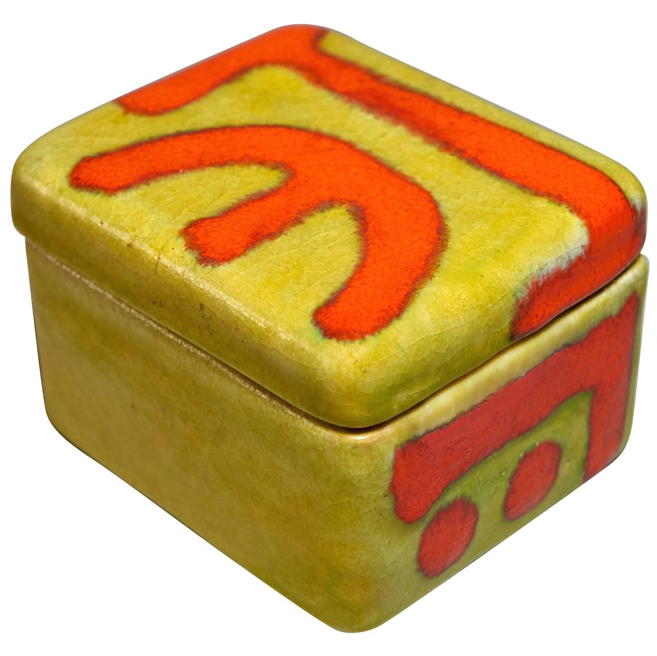 Ceramic Box by Guido Gambone For Sale