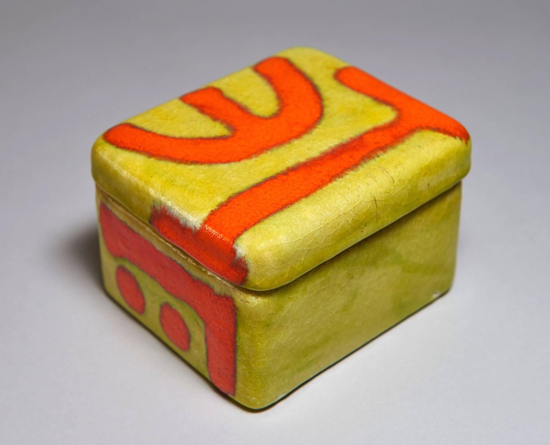Mid-20th Century Ceramic Box by Guido Gambone For Sale