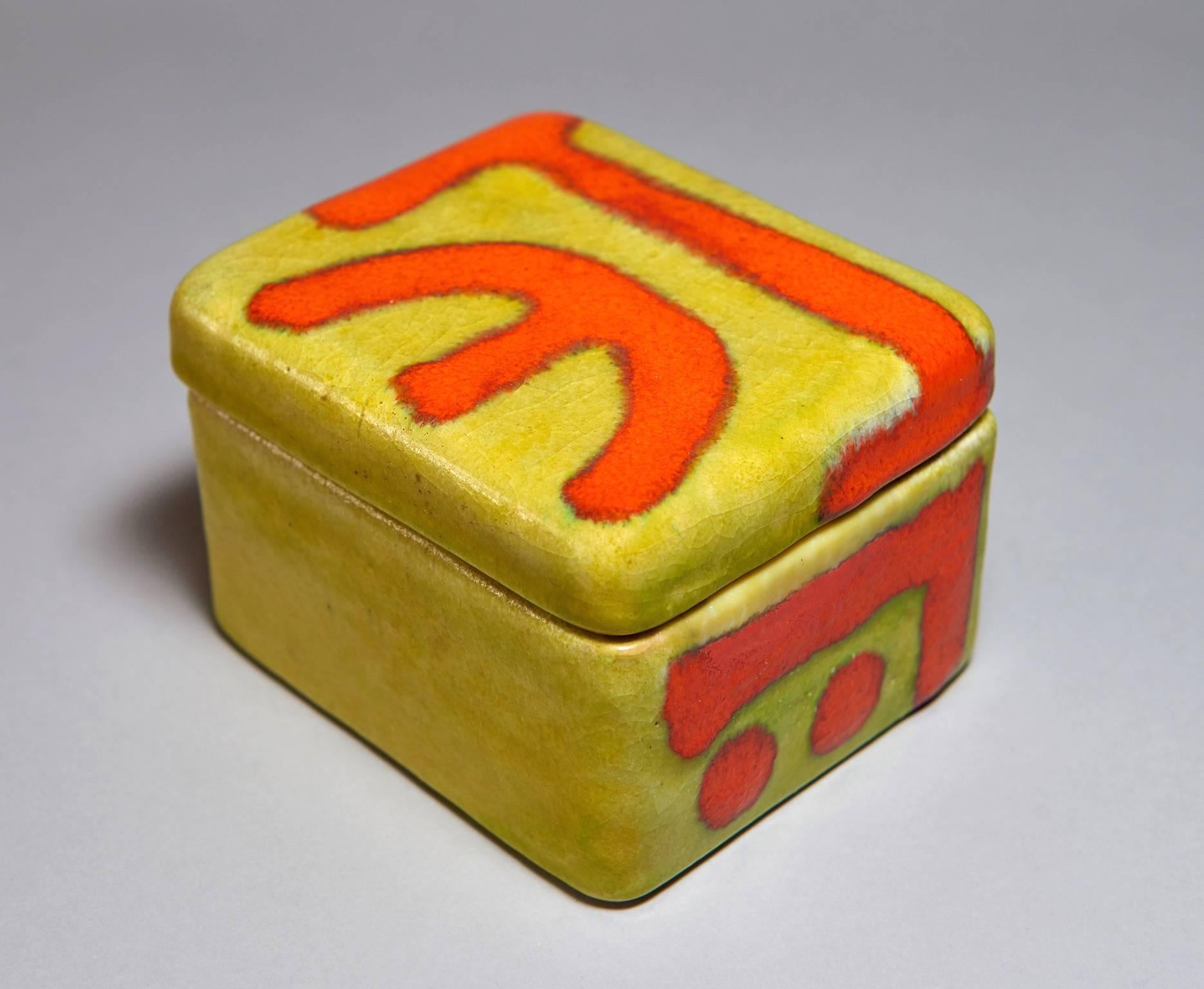 Earthenware Ceramic Box by Guido Gambone For Sale