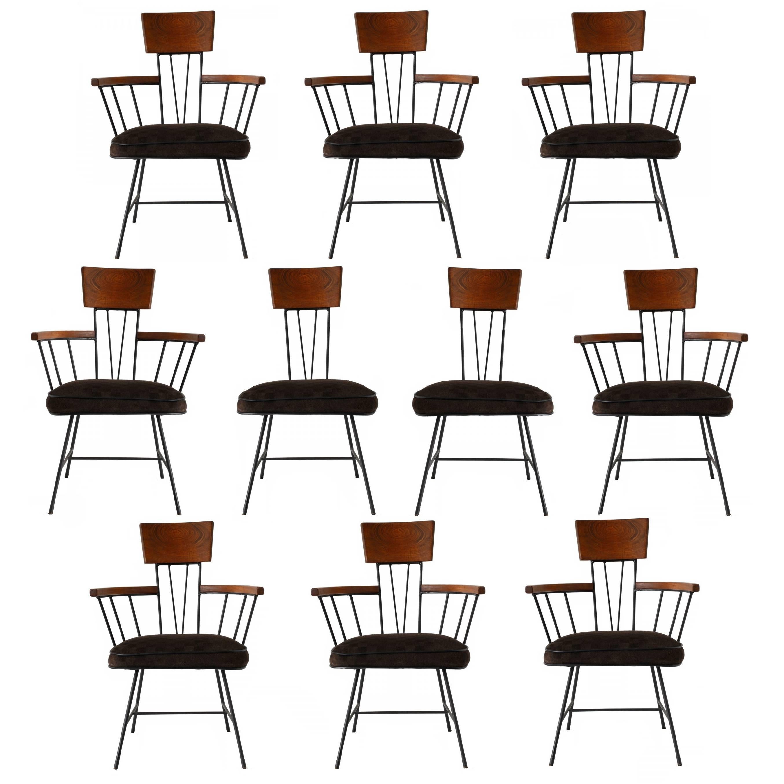 Set of Ten Selrite Dining Chairs For Sale