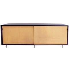 Florence Knoll, Elegant Sideboard with Sliding Cane Doors