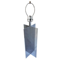 Modern Polished Steel Lamp
