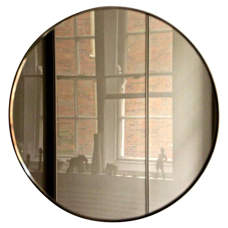 Runder Hängender Spiegel Gold Dekorative Geometrie Wandspiegel Mit