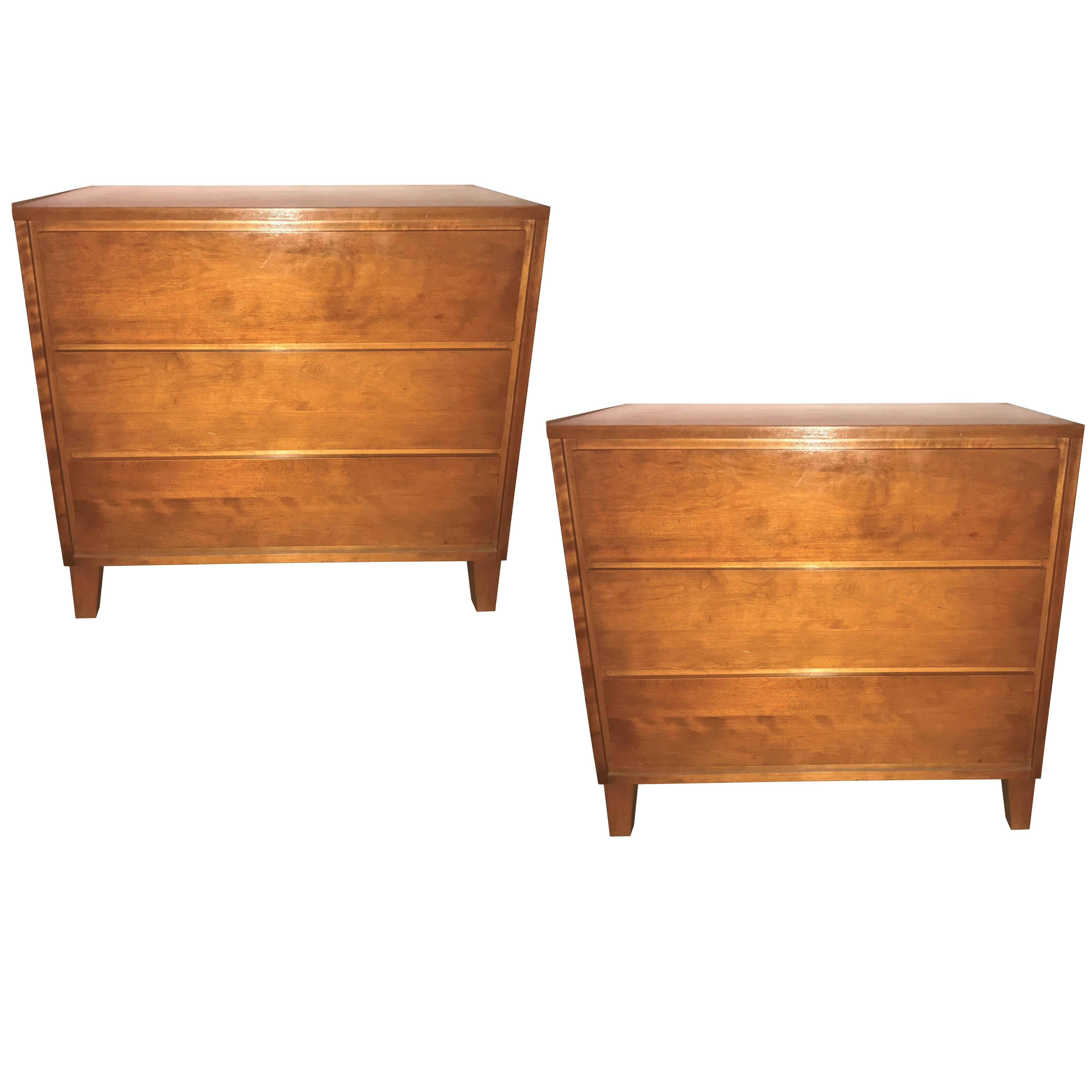Pair of Custom Chests, Commodes or Nightstands by Conant Ball Makers