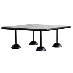 "Altopiano" Black Open Grain Wood Low Table by Franco Poli for Bernini, 1980