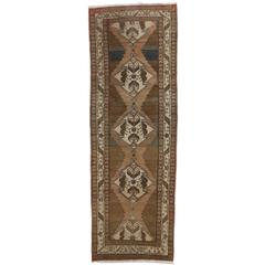 Antique Persian Malayer Runner with Modern Style in Neutral Colors 12