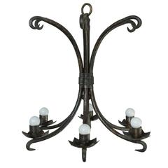 Spanish Wrought Iron Chandelier 1