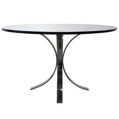 Chrome Pedestal Table in the Manner of Willy Rizzo