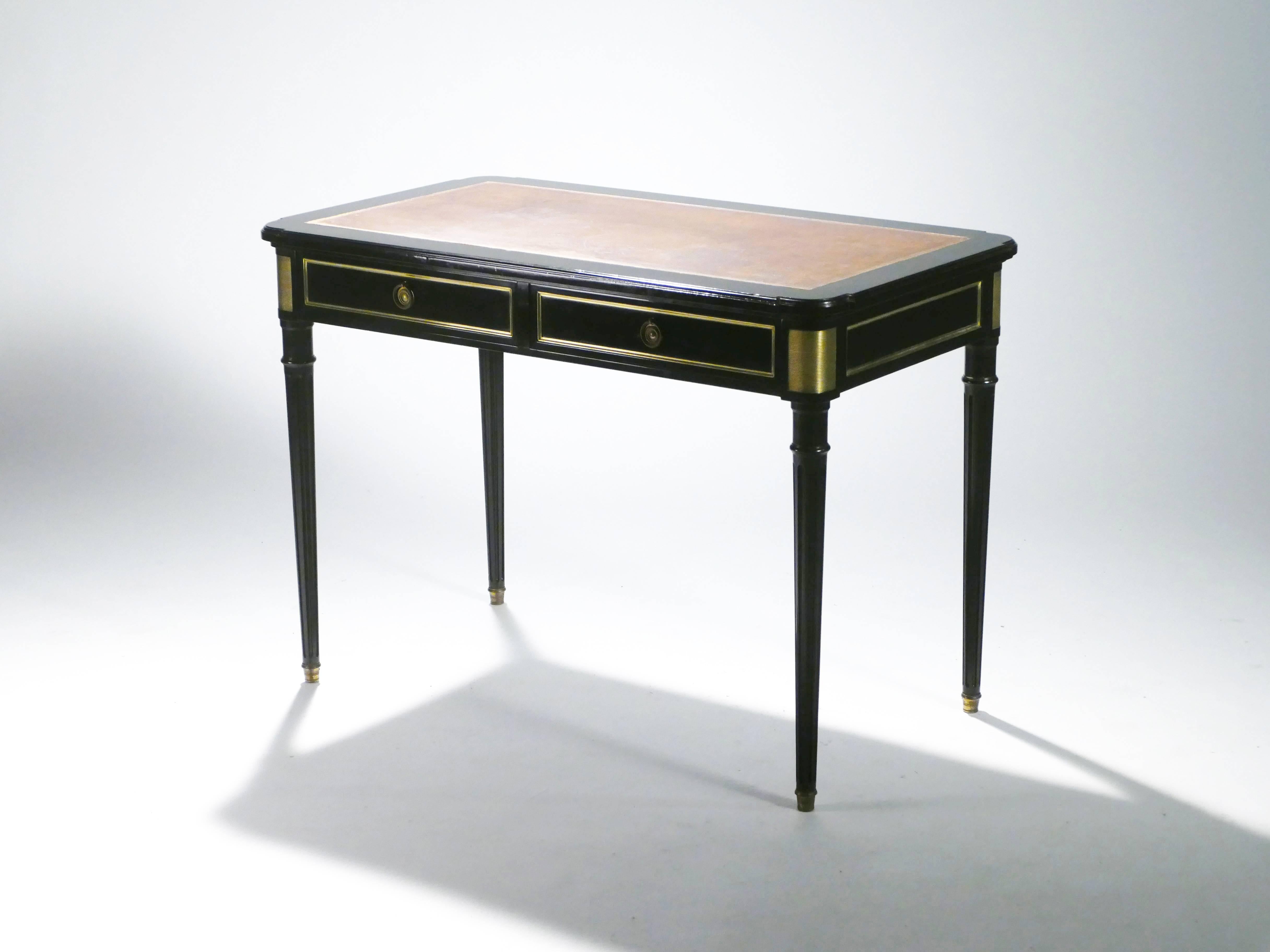 French Maurice Hirsch Neoclassical Desk, 1950s