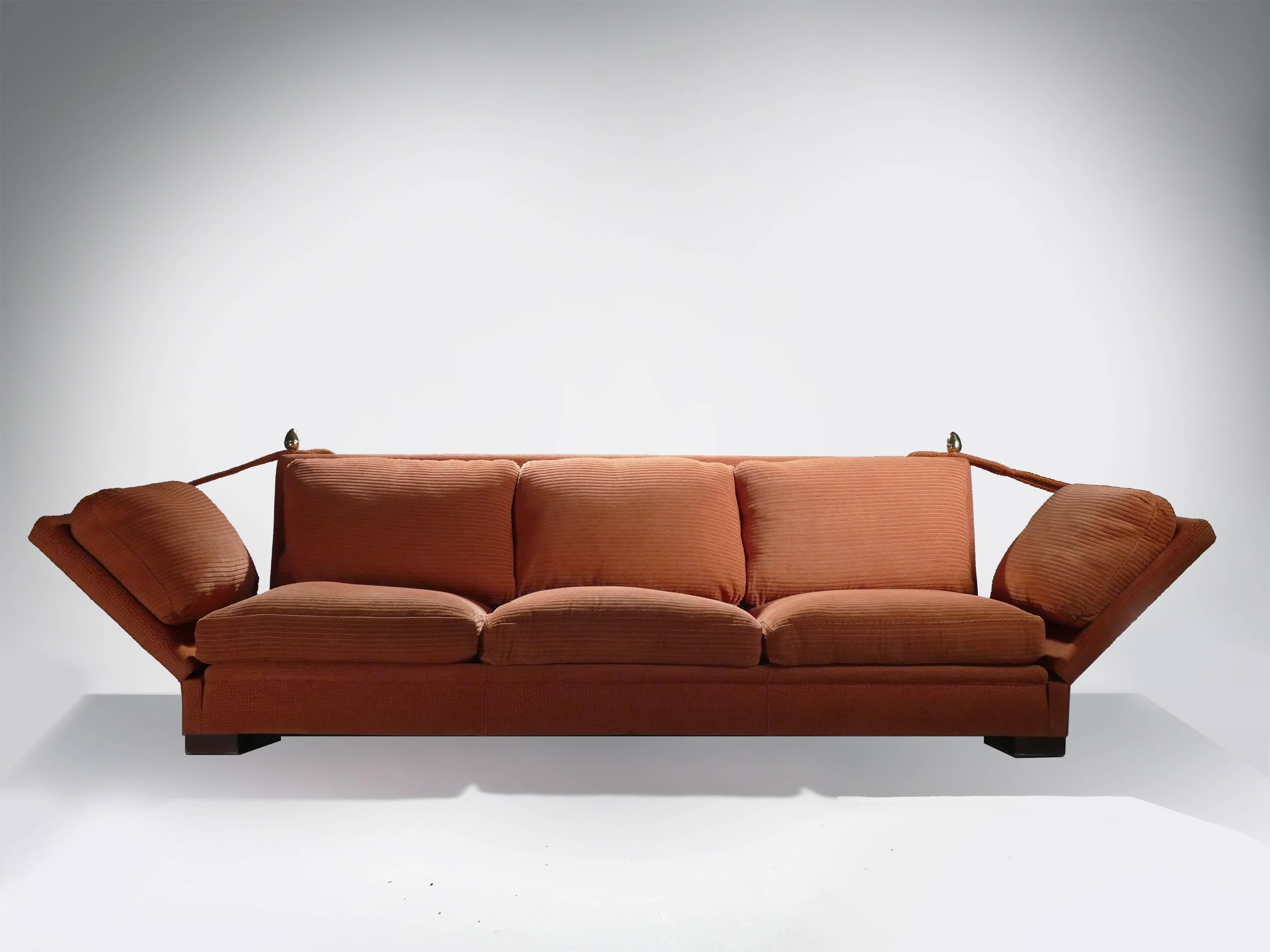 Neoclassical Pair of Large Maison Jansen Sofas, 1970s