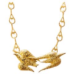 Vintage Extremely Rare 1963 Georges Braque Gold "Zetes et Calaïs" Necklace