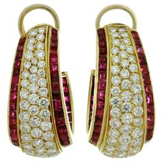 VAN CLEEF & ARPELS Diamond Ruby Clip-On Earrings 3