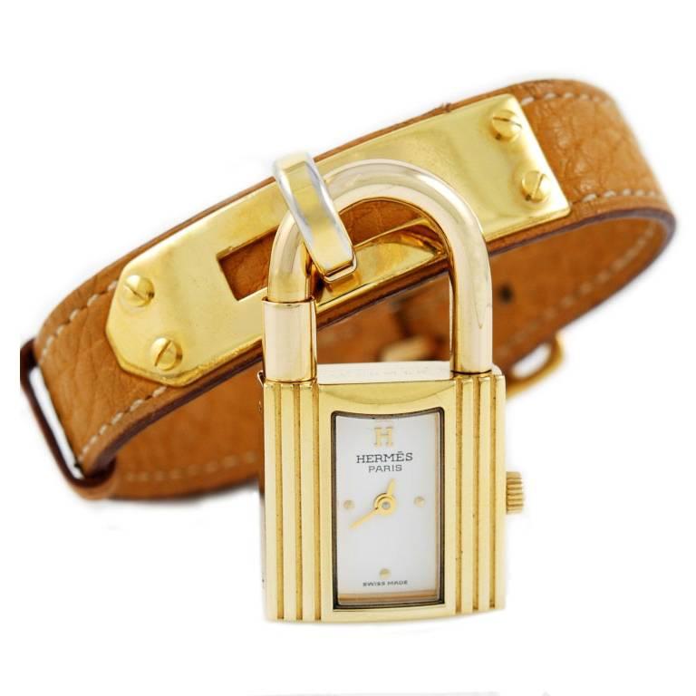 HERMES Kelly Watch With Gold Hardware For Sale