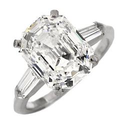 5.09 Carat F-IF Emerald-Cut Diamond Engagement Ring 5