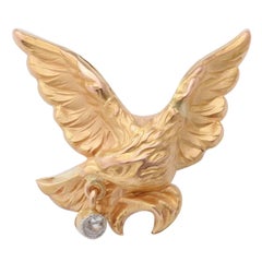 Late 19th Century French Gold Eagle Tie Pin