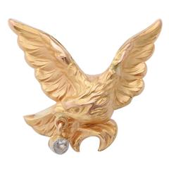 Late 19th Century French Gold Eagle Tie Pin 7