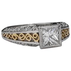 .91 Carat Diamond gold platinum engagement Ring