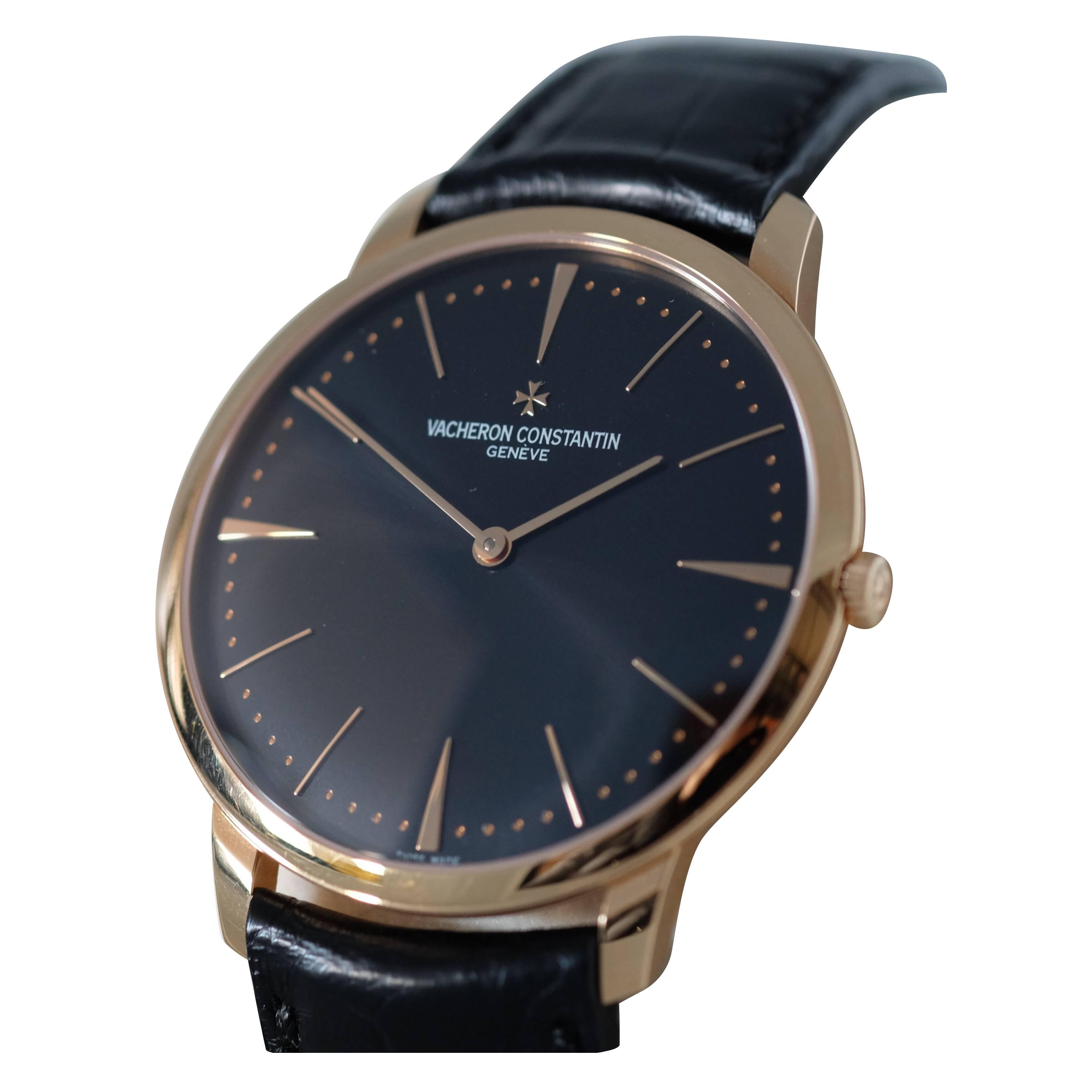 Vacheron Constantin Rose Gold Patrimony Special Boutique Wristwatch For Sale