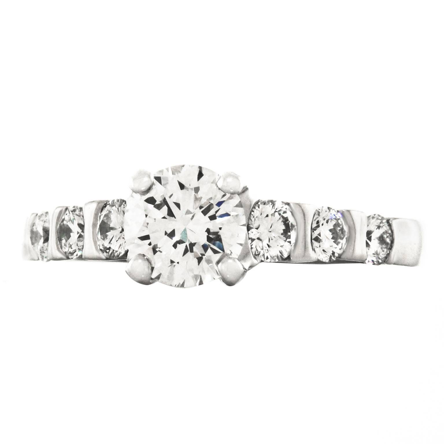 .71 Carat D VS1 Diamond Set Platinum Engagement Ring GIA
