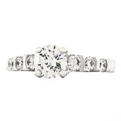 .71 Carat D VS1 Diamond Set Platinum Engagement Ring GIA