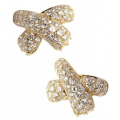 FRED clips yellow gold and diamonds