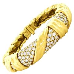 Vintage Fabulous Jose Hess Diamond and Gold Bracelet