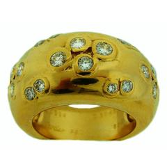 1994 Cartier Diamond Gold Band Ring 8