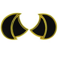 1970s Henry Dunay Black Onyx Gold Earrings 5