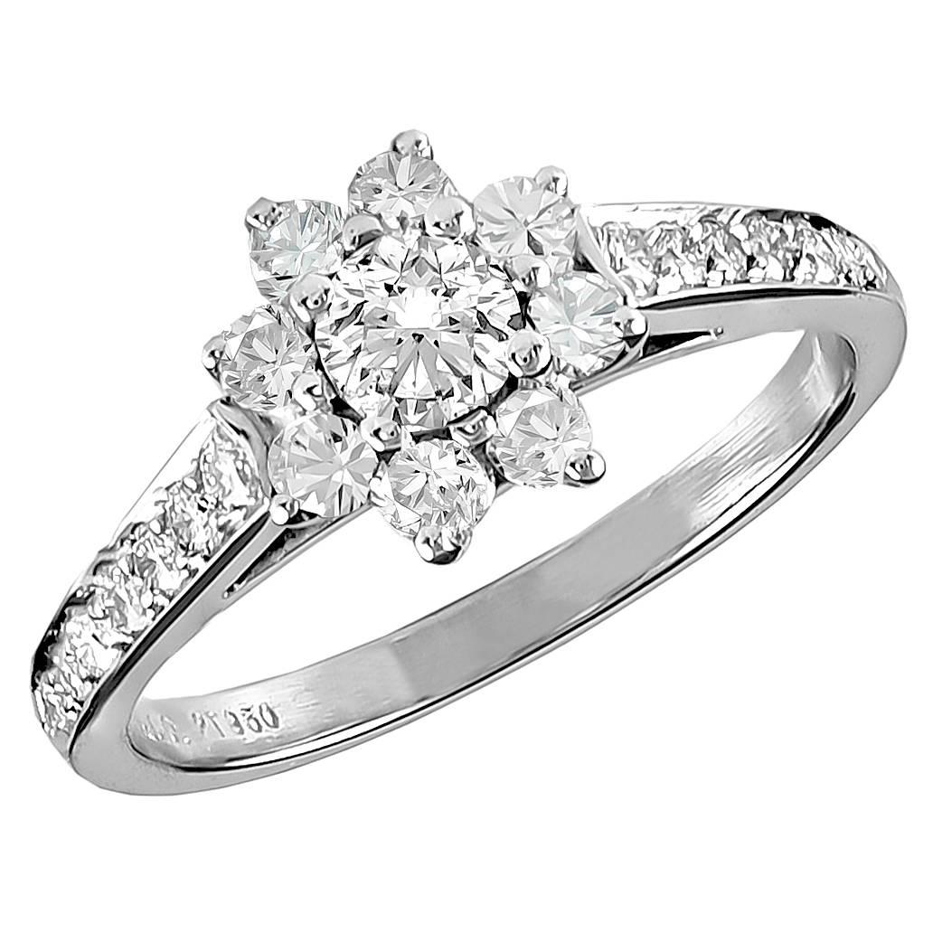 TIFFANY & CO.  Diamond Platinum Ring