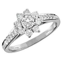 TIFFANY & CO. Diamond Platinum Ring 8