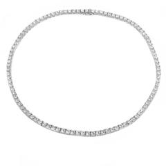 Vintage Diamond Platinum Riviere Necklace