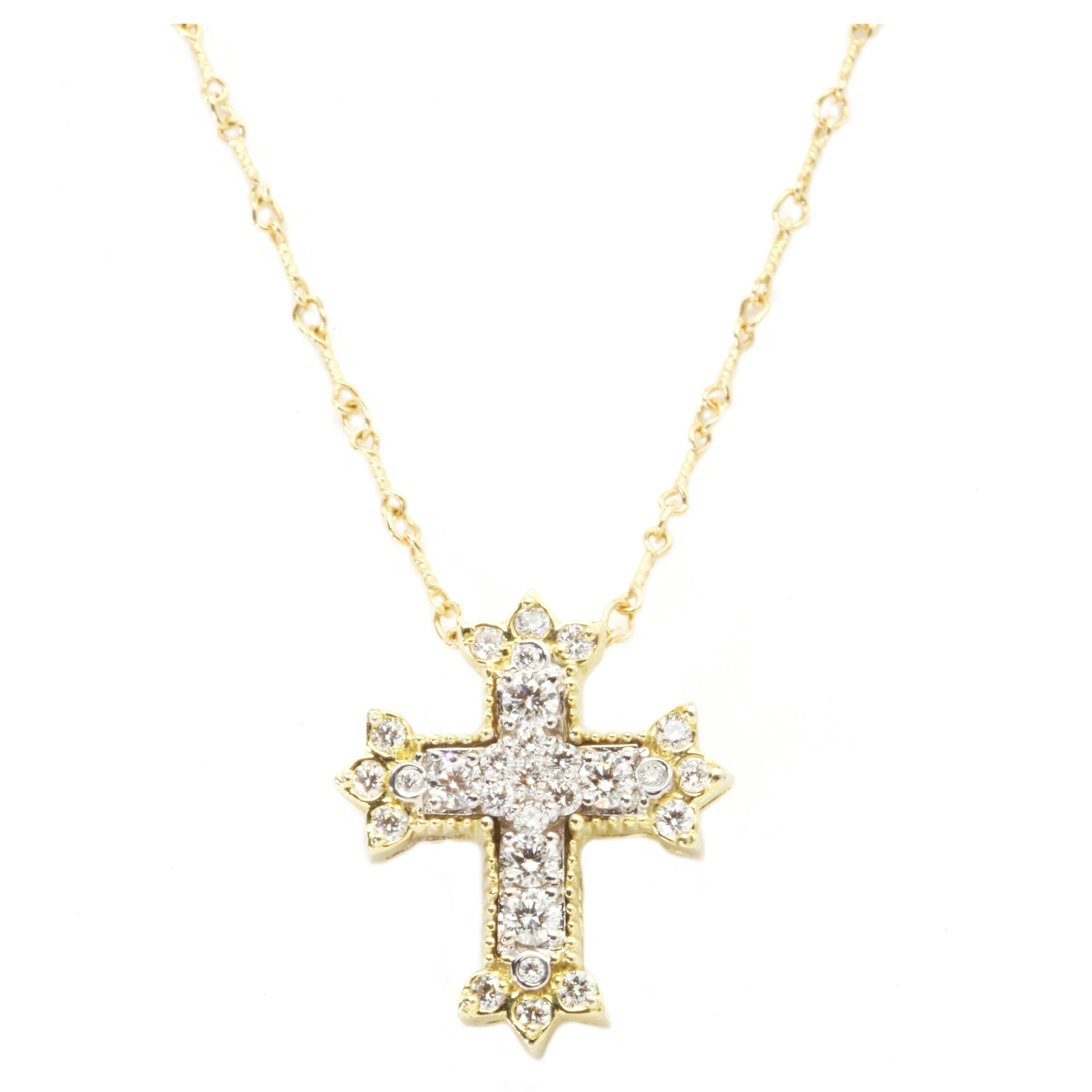 Stambolian Diamond Gold Cross Necklace