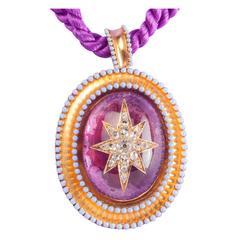 Victorian Etruscan Revival Starburst Pendant