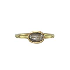 Rose Cut and Champagne Diamond Gold Ring 1